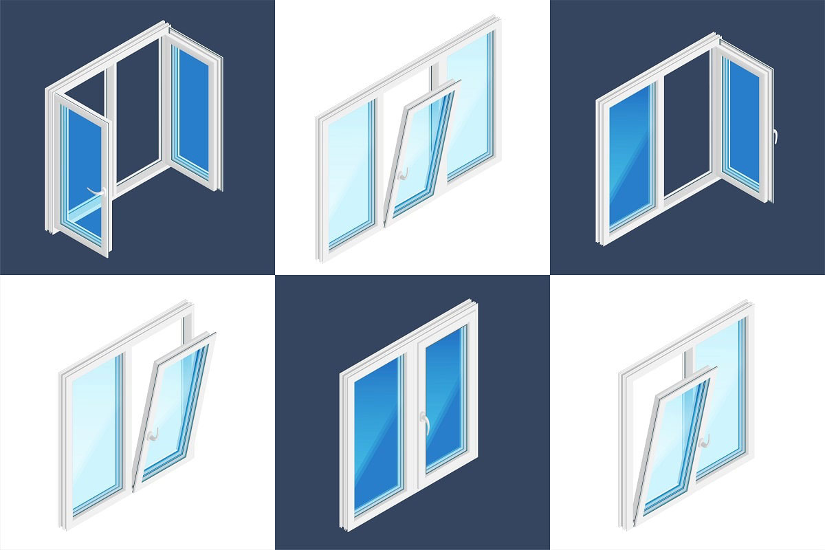 انواع بازشو پنجره دوجداره